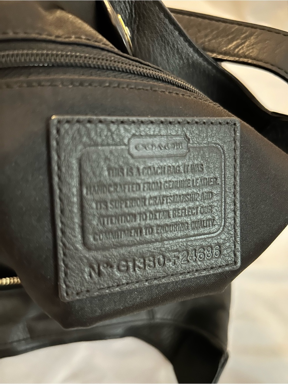 Coach Campbell Black Leather Hobo - Picture 16 of 16